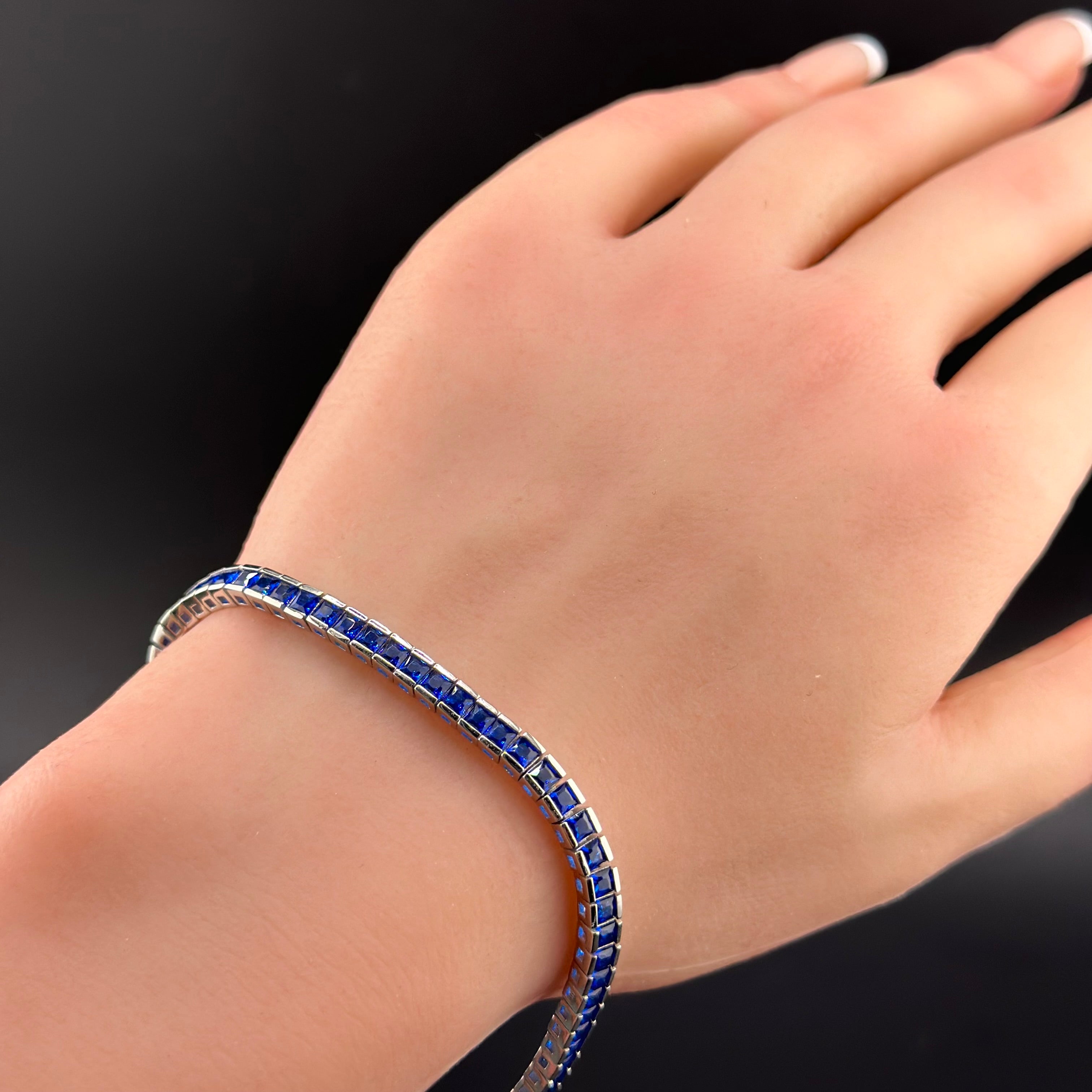 Timeless Blue Sapphire Tennis Bracelet