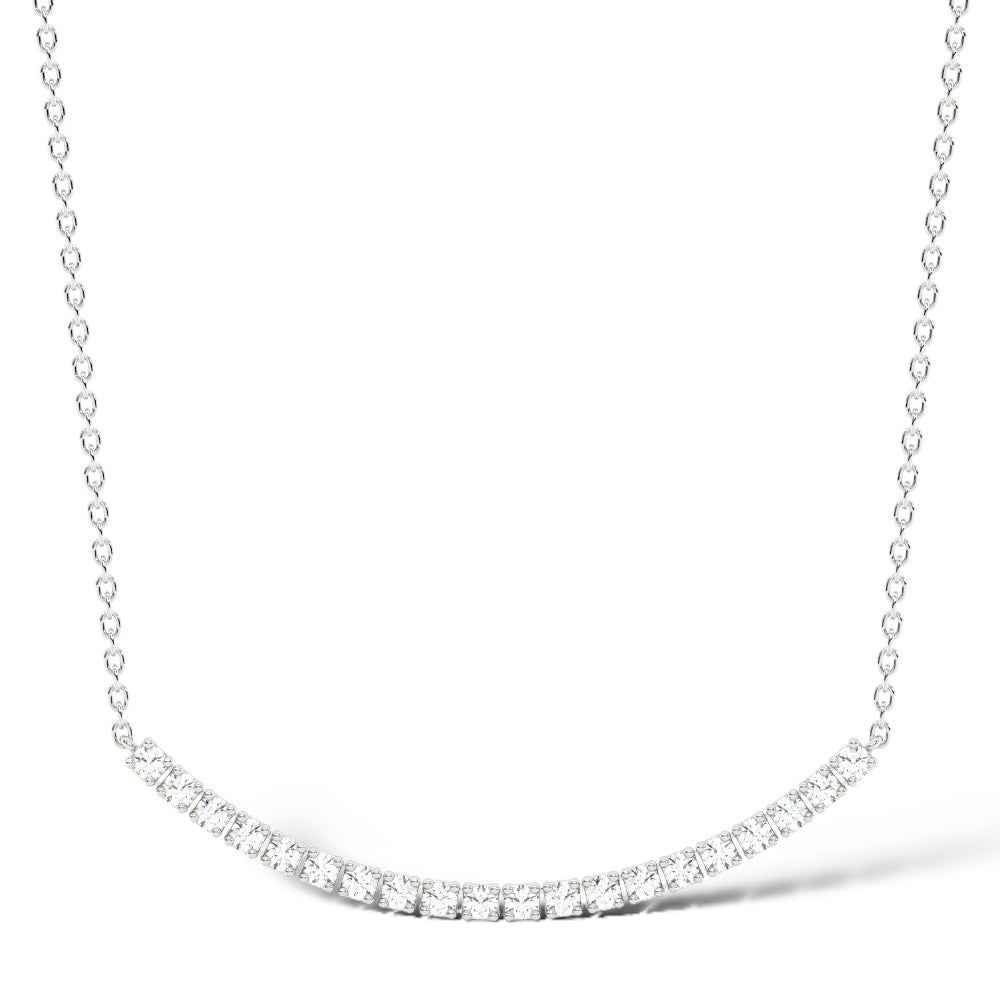 Infinity Link 14K White Gold Diamond Necklace