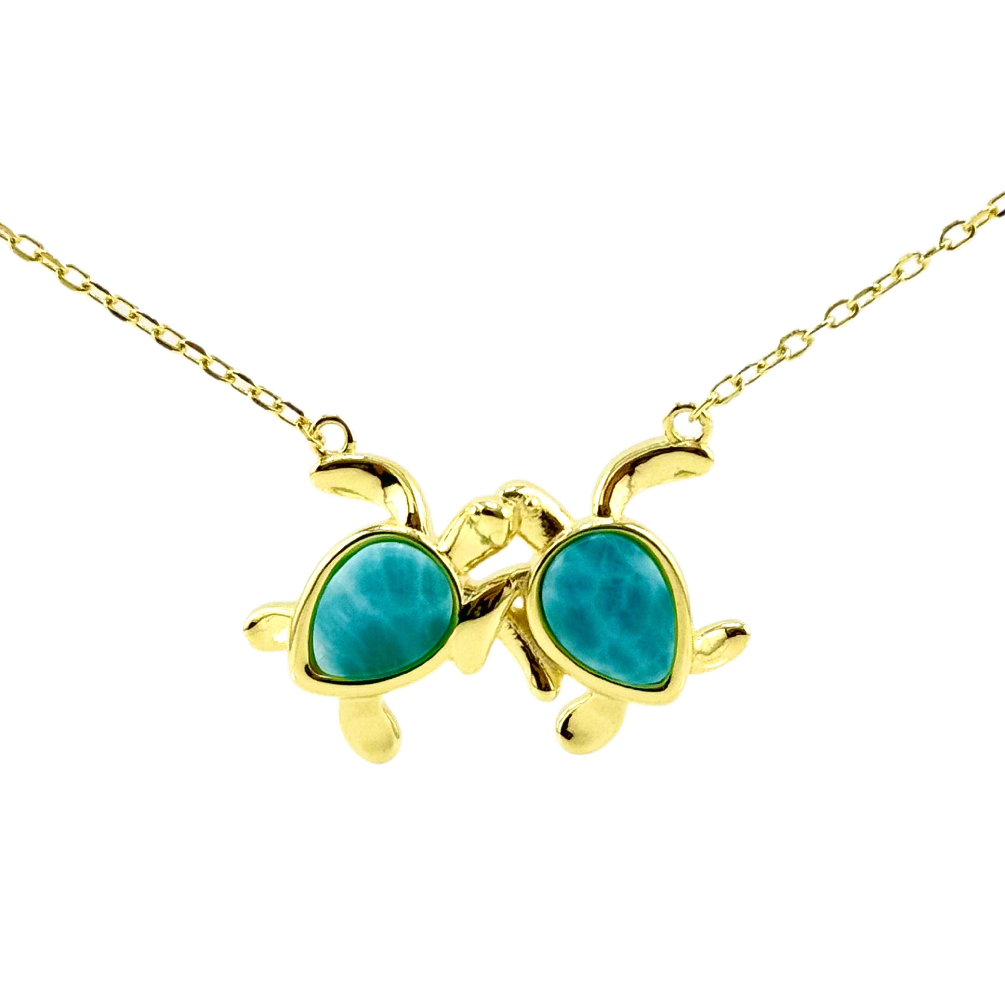 Gold Turtle Duo Pendant