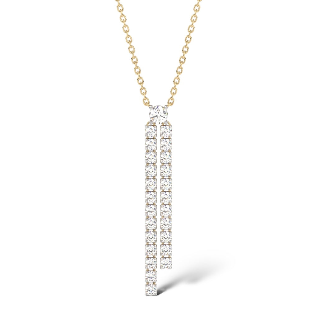 Glow Drop 14K Yellow Gold Diamond Necklace