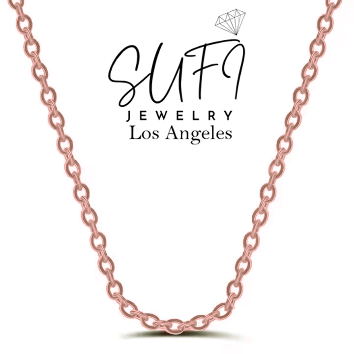 Cable Rose Gold Italia Grande 0.6MM Chain