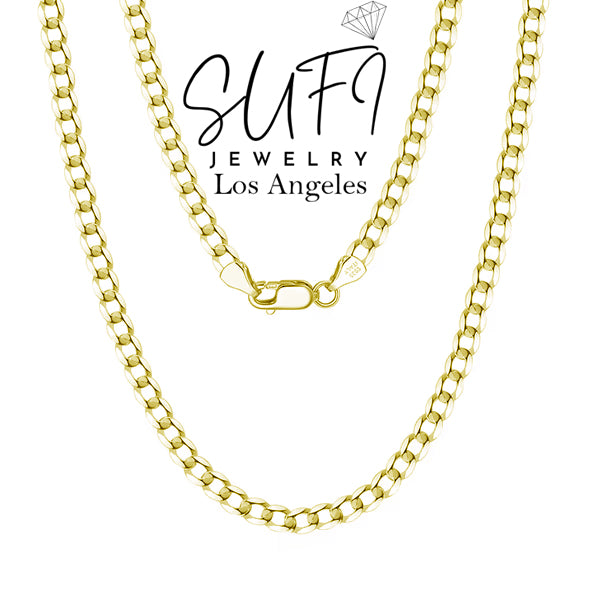 Curb Gold Italia 3MM Chain