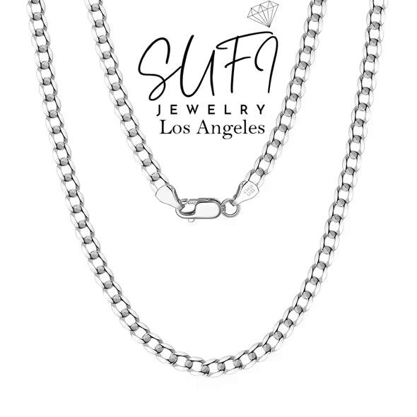 Curb Silver Italia 3MM Chain