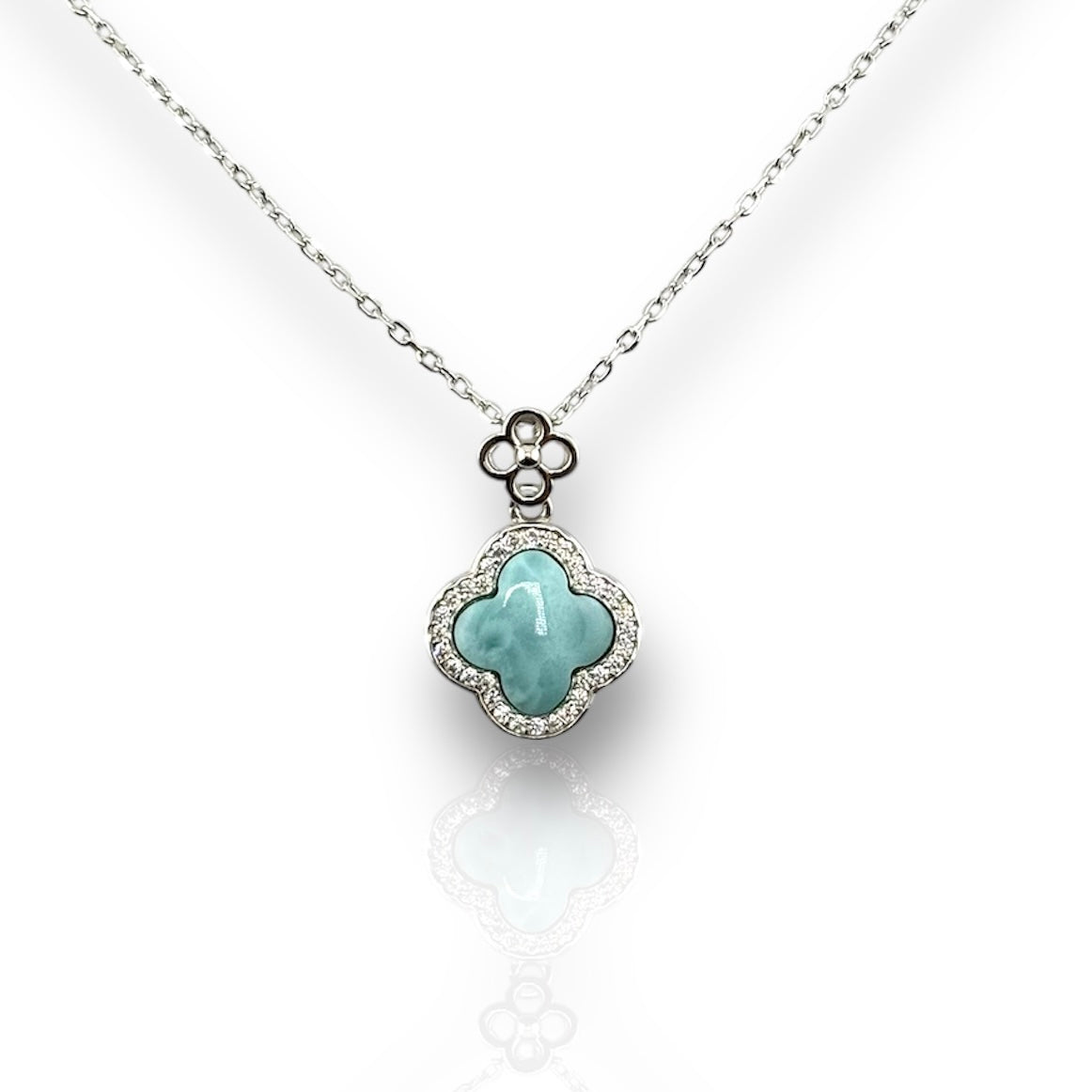 Eternal Wave Clover Pendant Necklace