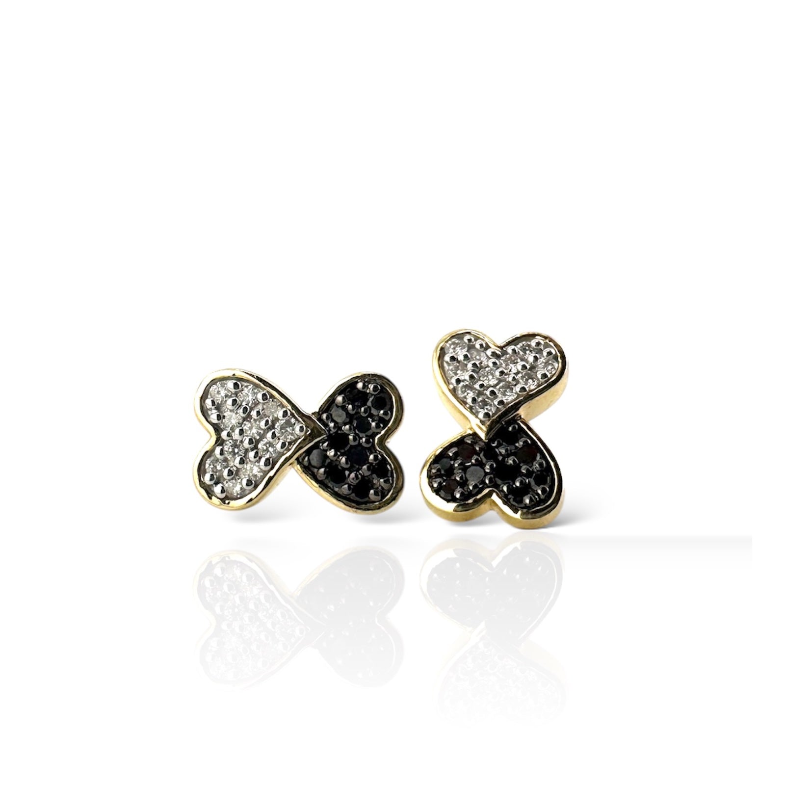 Midnight Glow 14K Gold Diamond Earrings