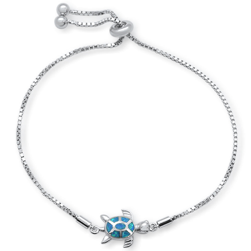 Azure Wave Turtle Toggle Bola Bracelet