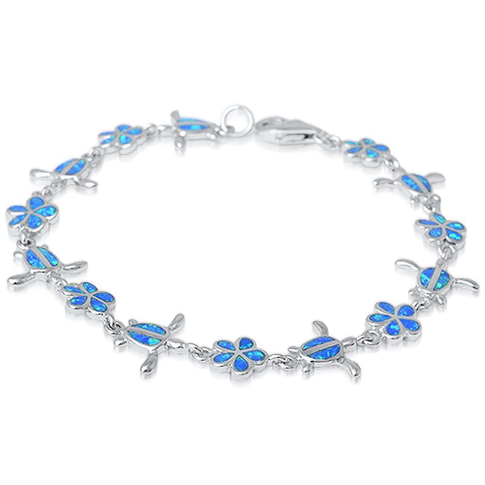 Luminous Turtle & Plumeria Bracelet