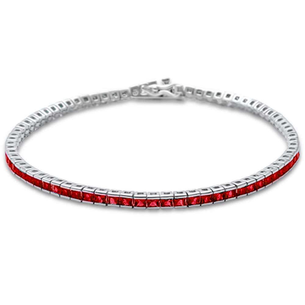 Ruby Garnet Glow Tennis Bracelet