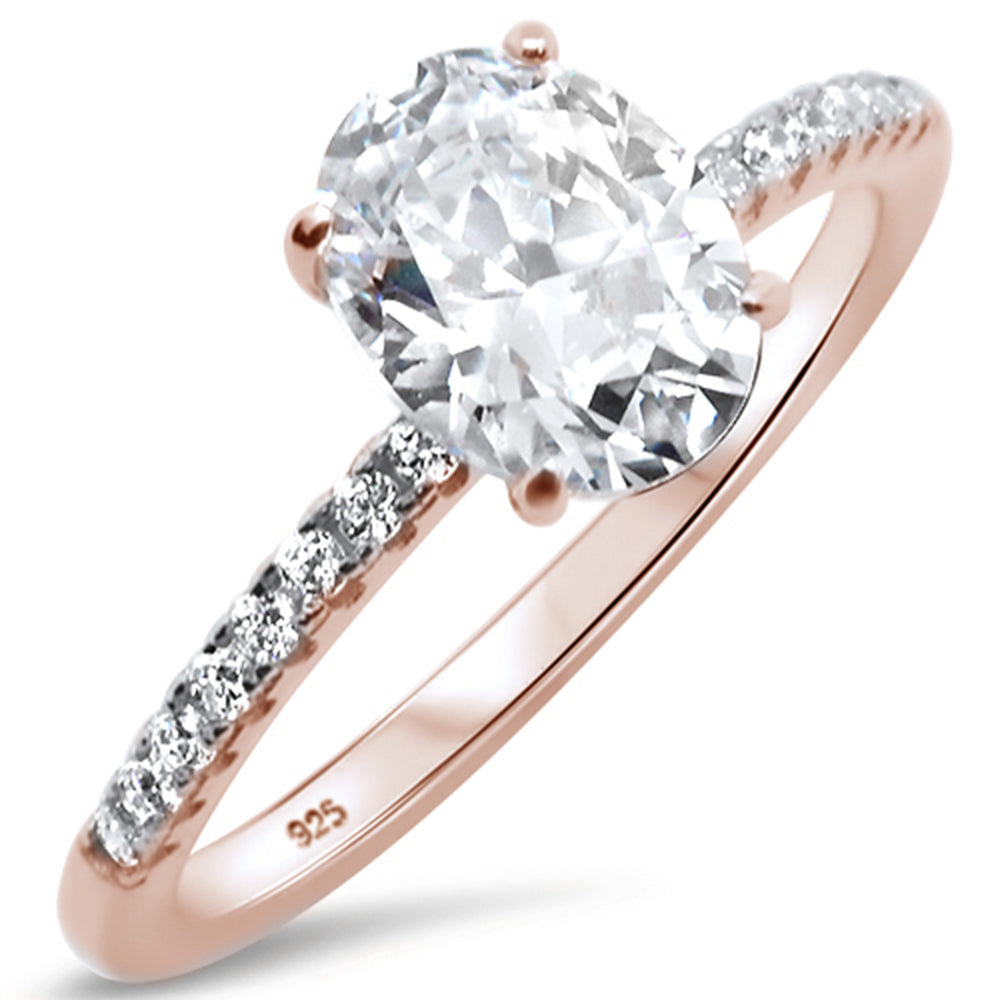 Rose Gold Opulent Sparkle Solitaire Ring