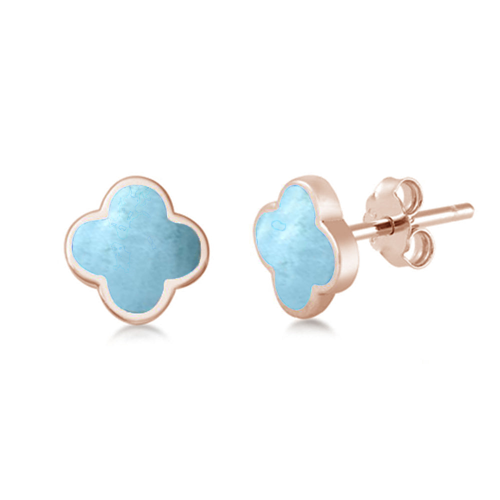 Rose Gold Clover Earrings