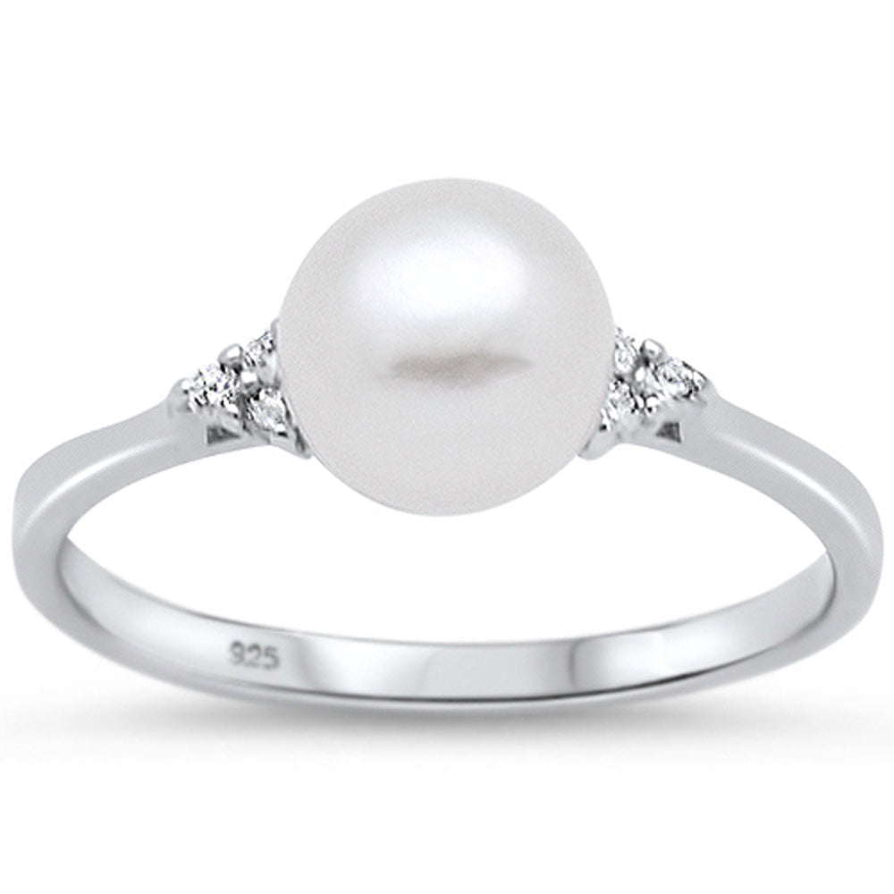 Celestial Pearl & CZ Ring