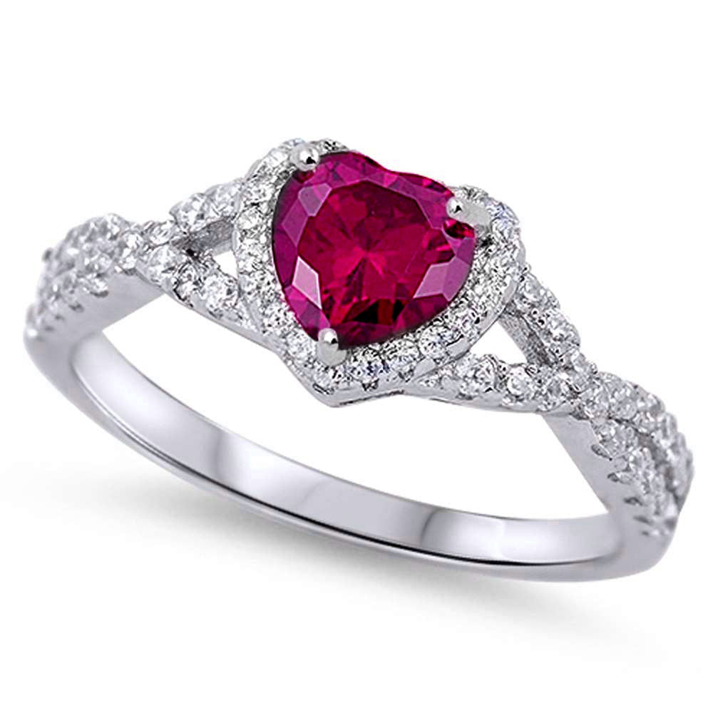 Scarlet Sparkle Ruby Promise Ring