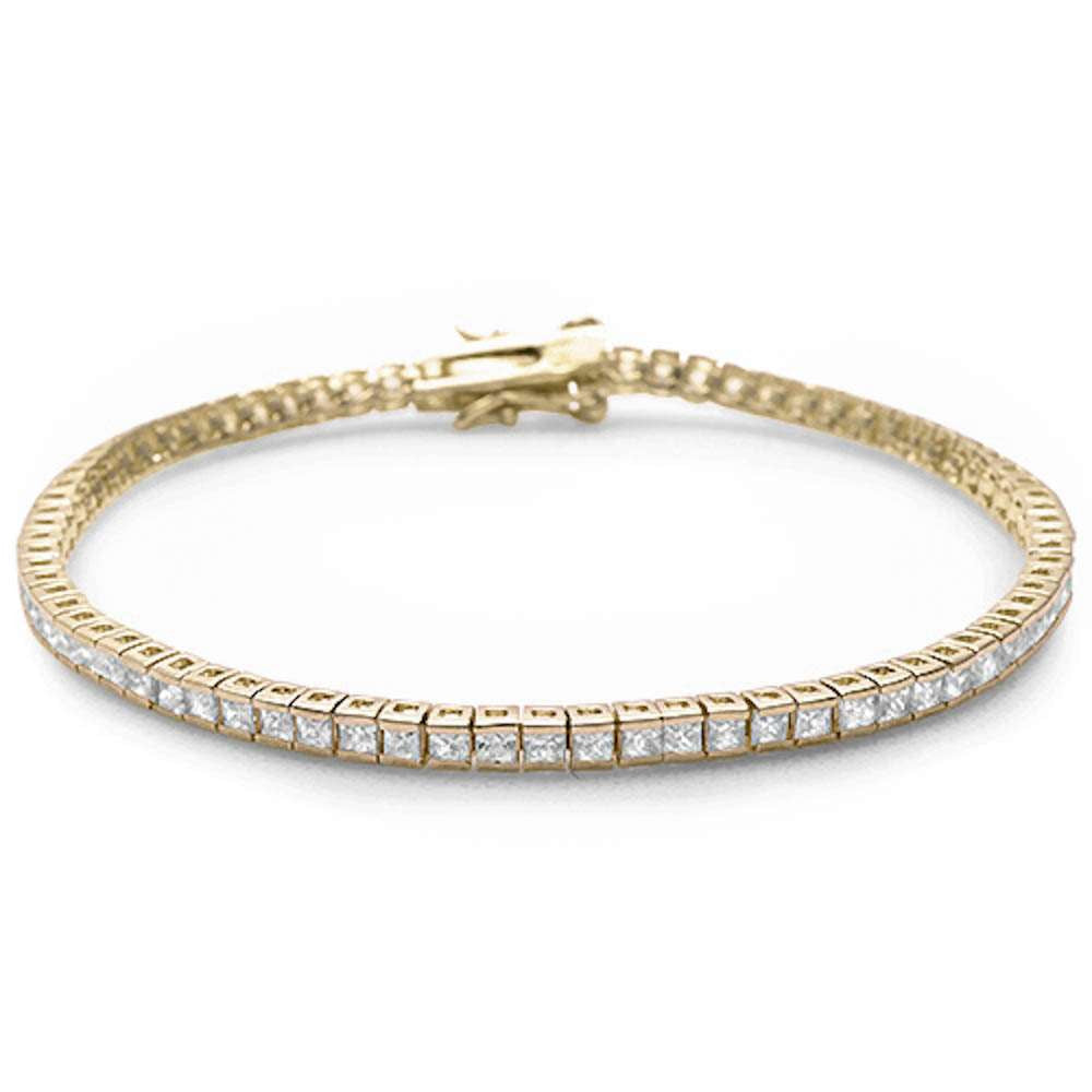 Radiant Dazzle Gold Tennis Bracelet