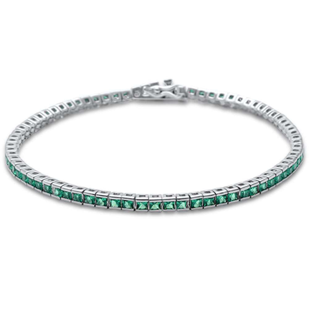 Timeless Green Emerald Tennis Bracelet