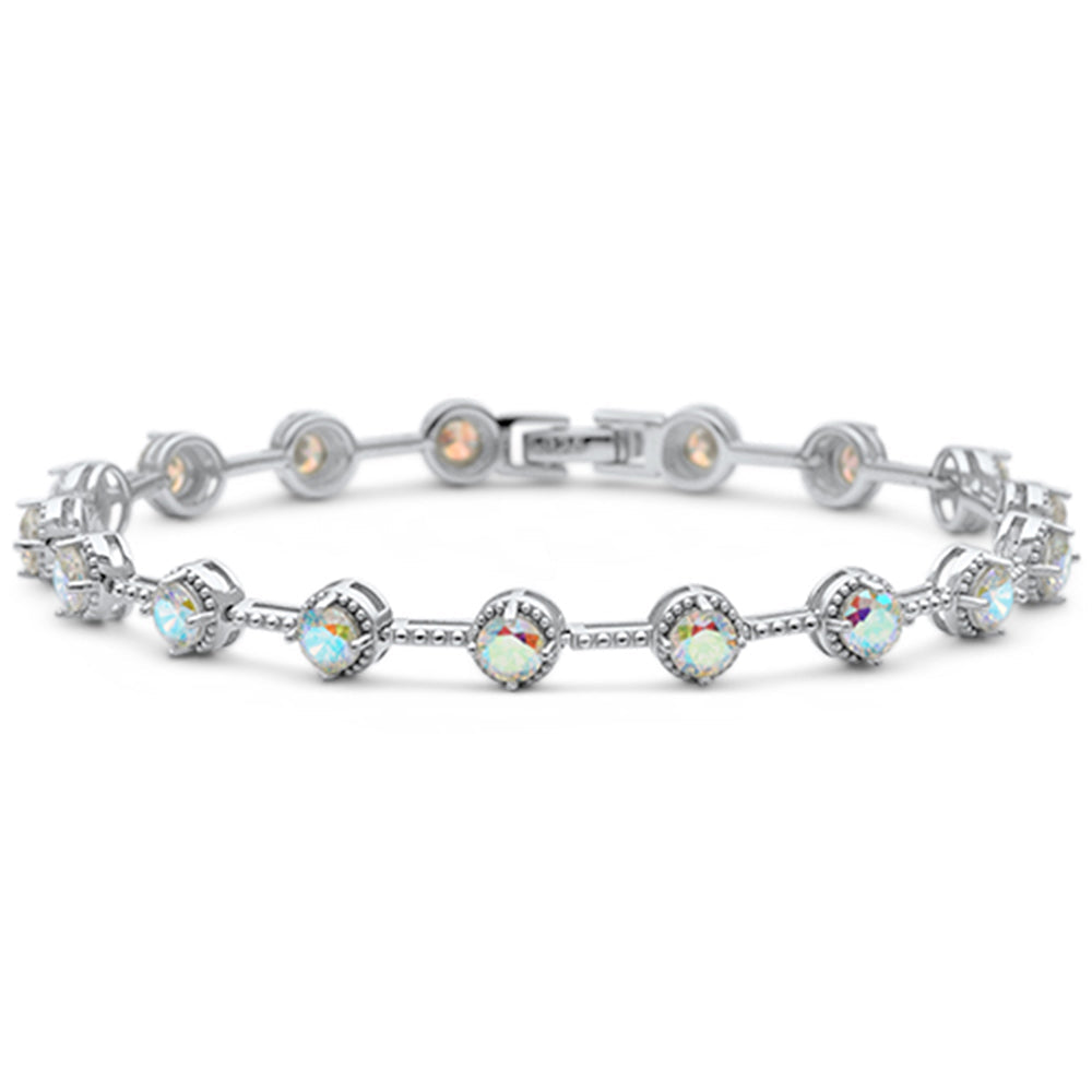 Prismatic Topaz CZ Tennis Bracelet