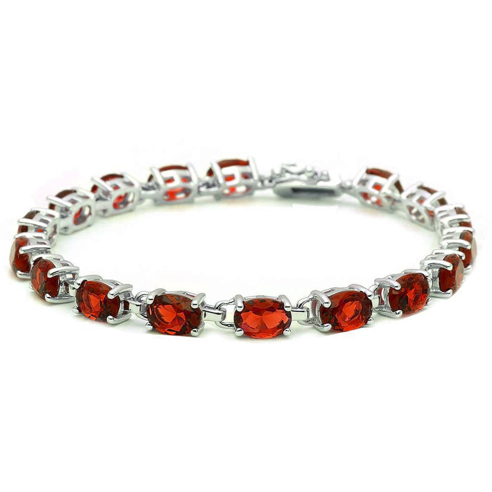 Red Fiery Elegance Garnet Bracelet