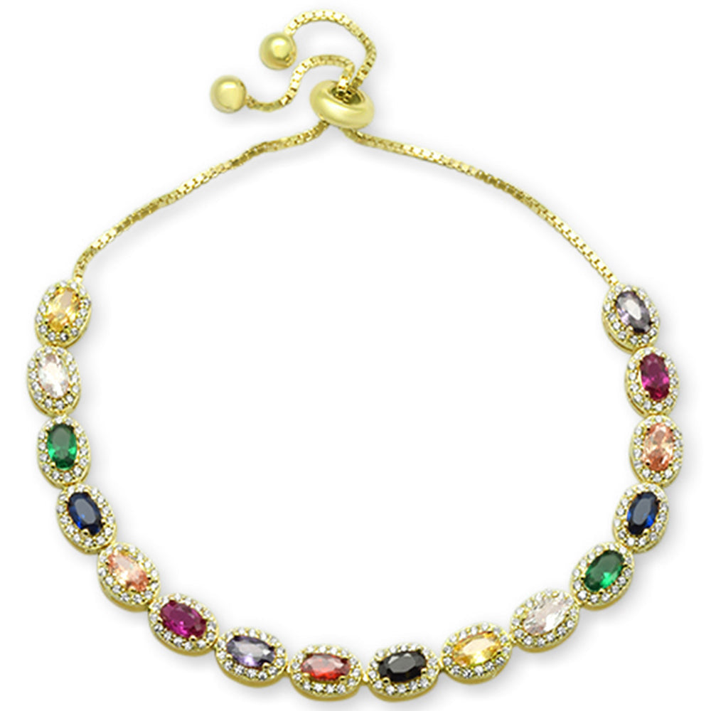 Vibrant Chroma Charm Gemstones Bola Bracelet