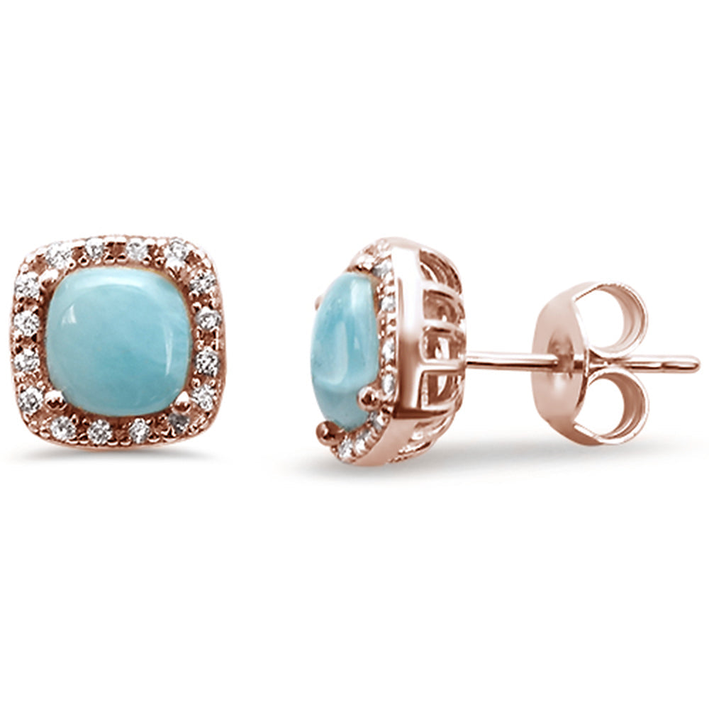 Timeless Blush Cushion Larimar Earrings