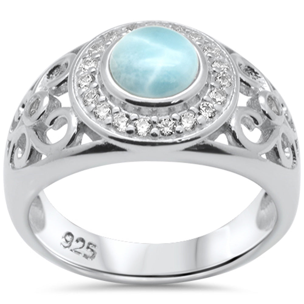 Blue Oasis Larimar Filigree Ring