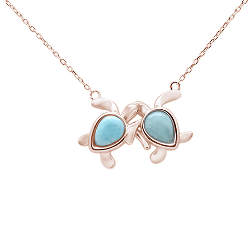 Rose Gold Turtle Duo Pendant