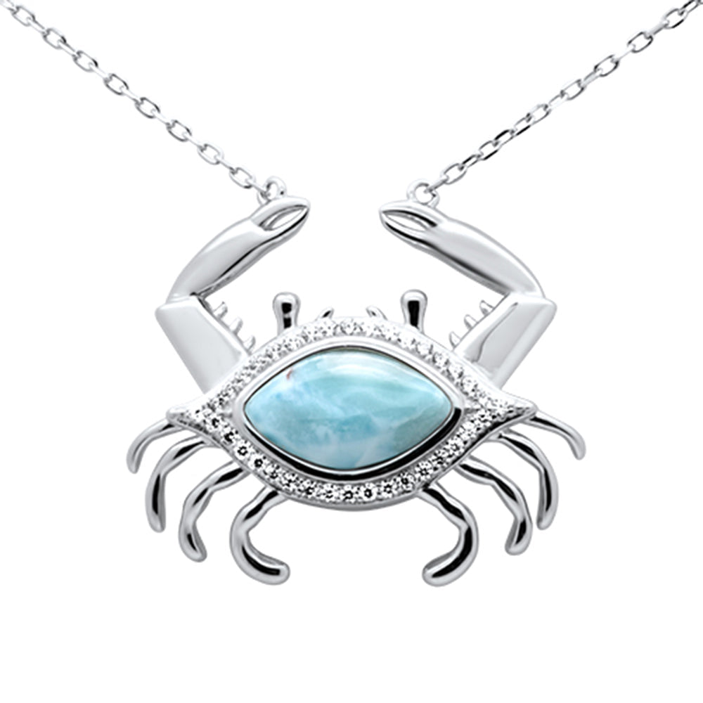 Tropical Tide Crab & CZ Pendant