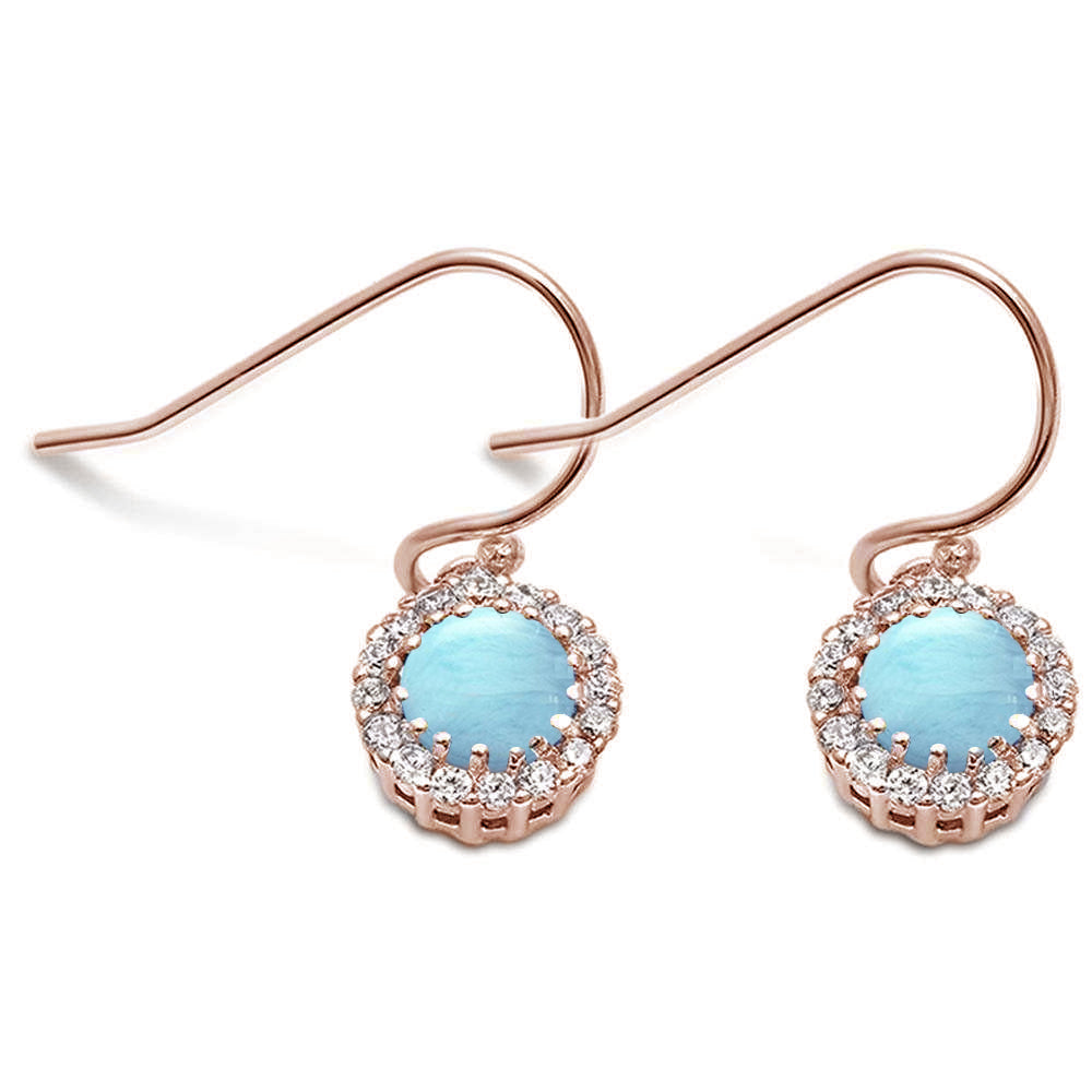 Rose Gold Radiant Larimar Earrings