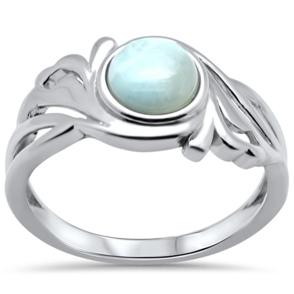 Glimmering Horizon Natural Larimar Ring