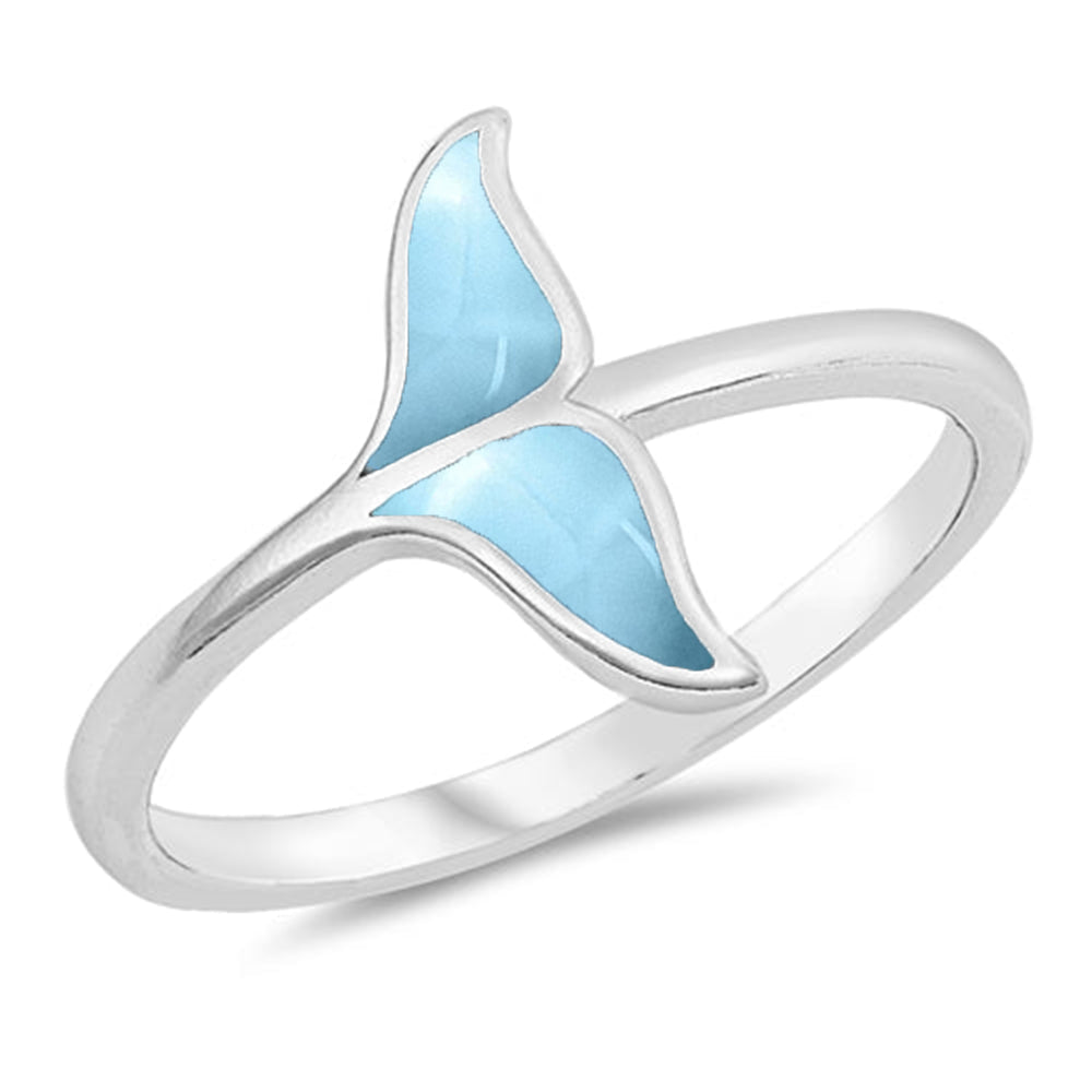 Aqua Serenade Whale Tail Ring