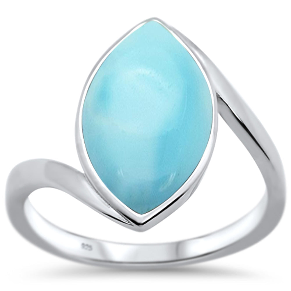 Marquise Ocean Glow Larimar Ring