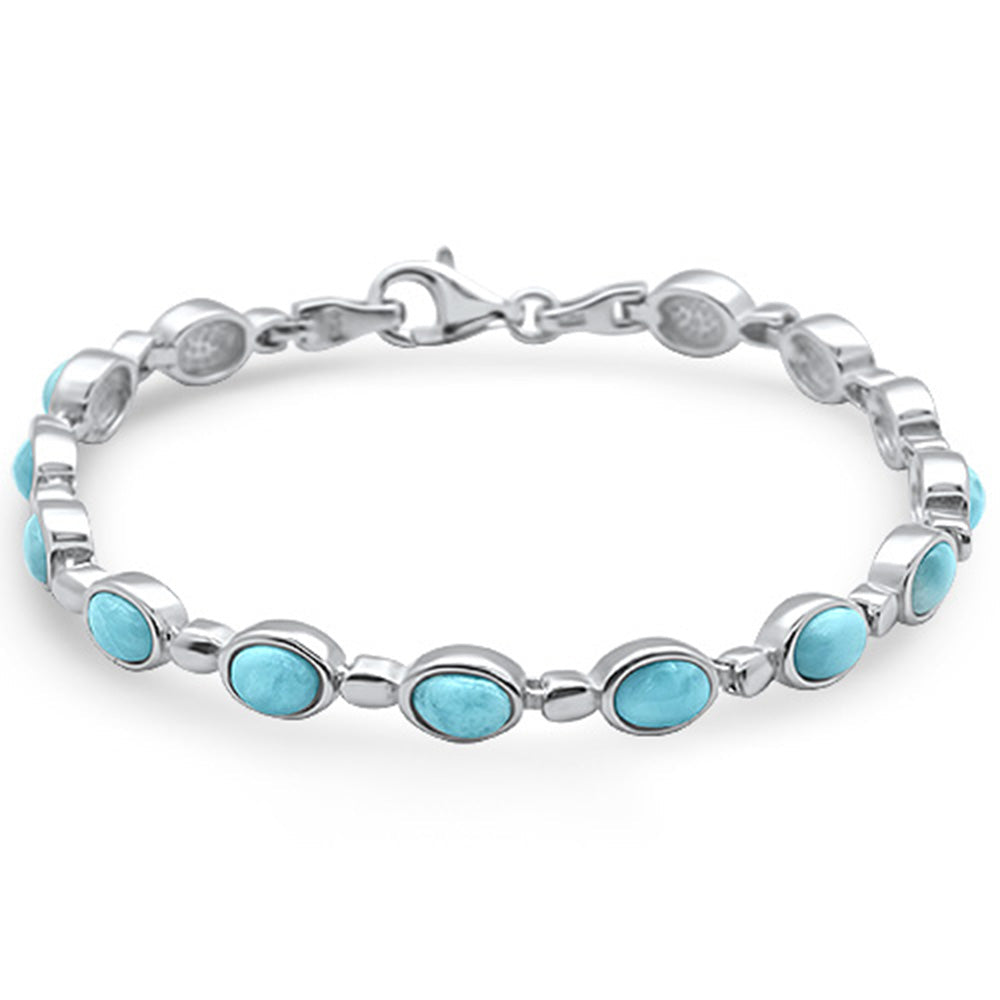 Eternal Blue Oval Larimar Bracelet