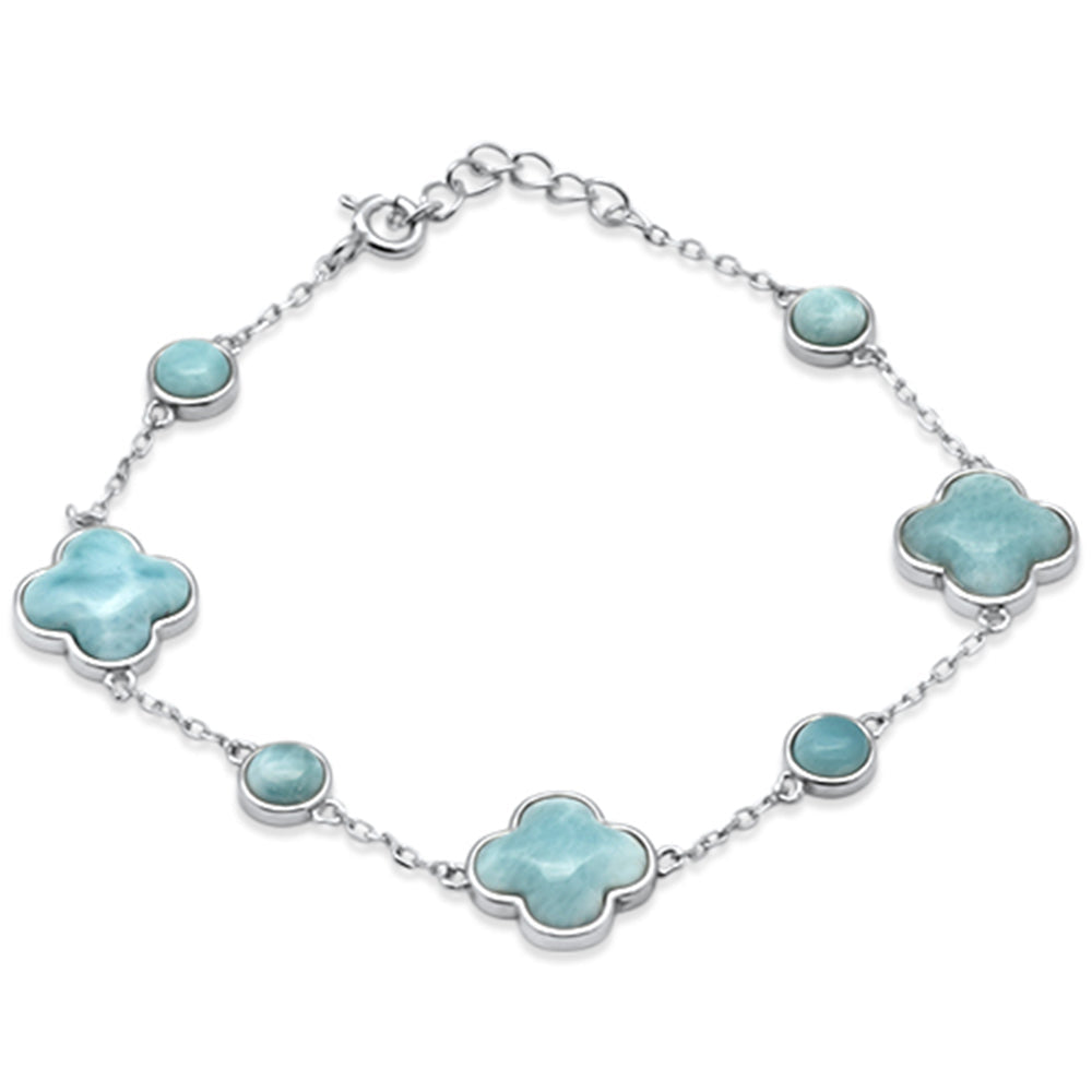 Blossom Clover Larimar Bracelet