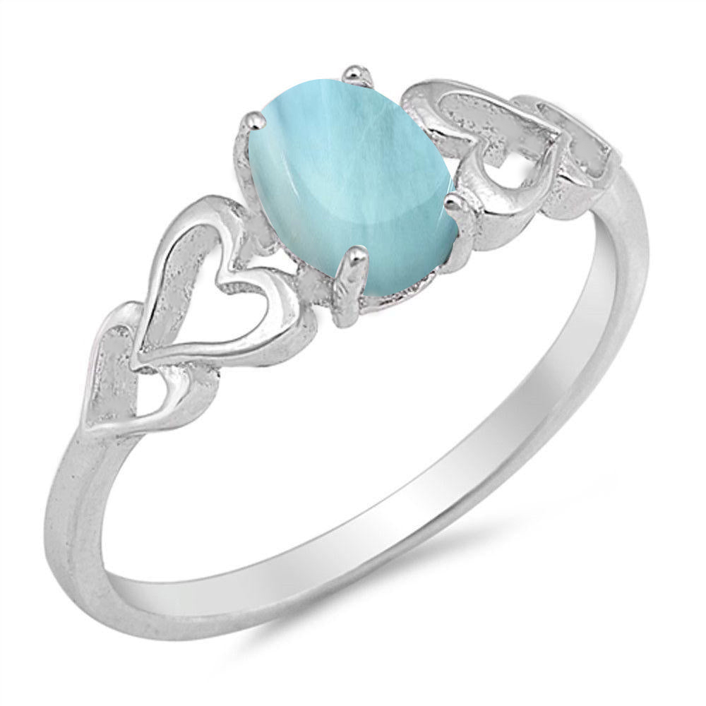 Serene Heart Larimar Ring