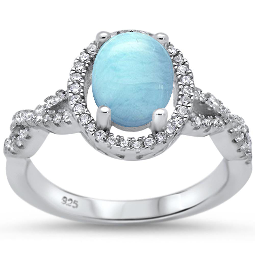 Elysian Ocean Twist Larimar Ring