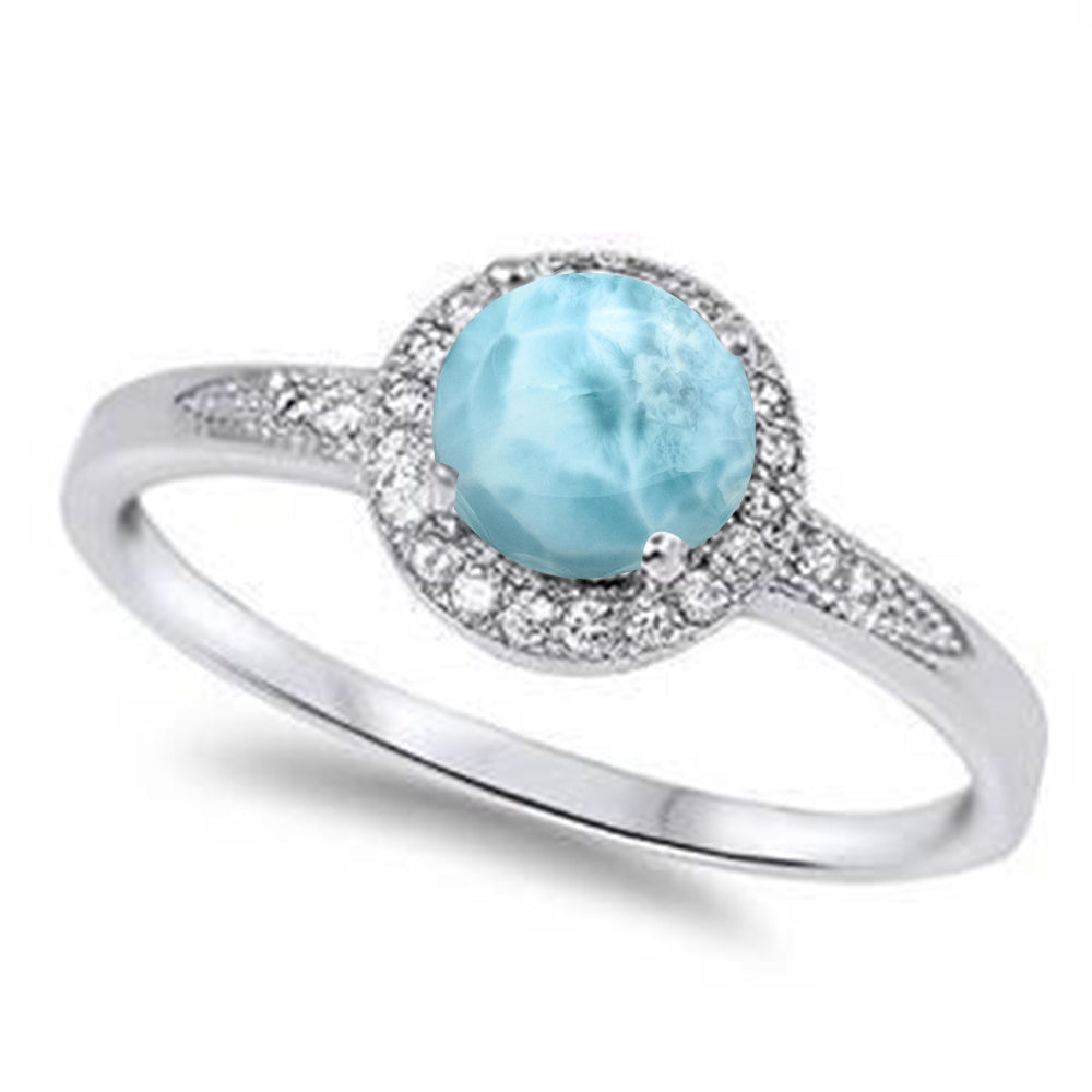 Lustre Larimar Glow Halo Ring