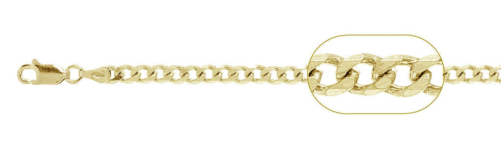 Curb Gold Italia 3MM Chain