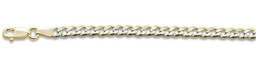 Pave Curb Italia Gold 4MM Chain