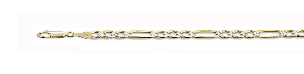 Pave Figaro Italia Gold 3MM Chain