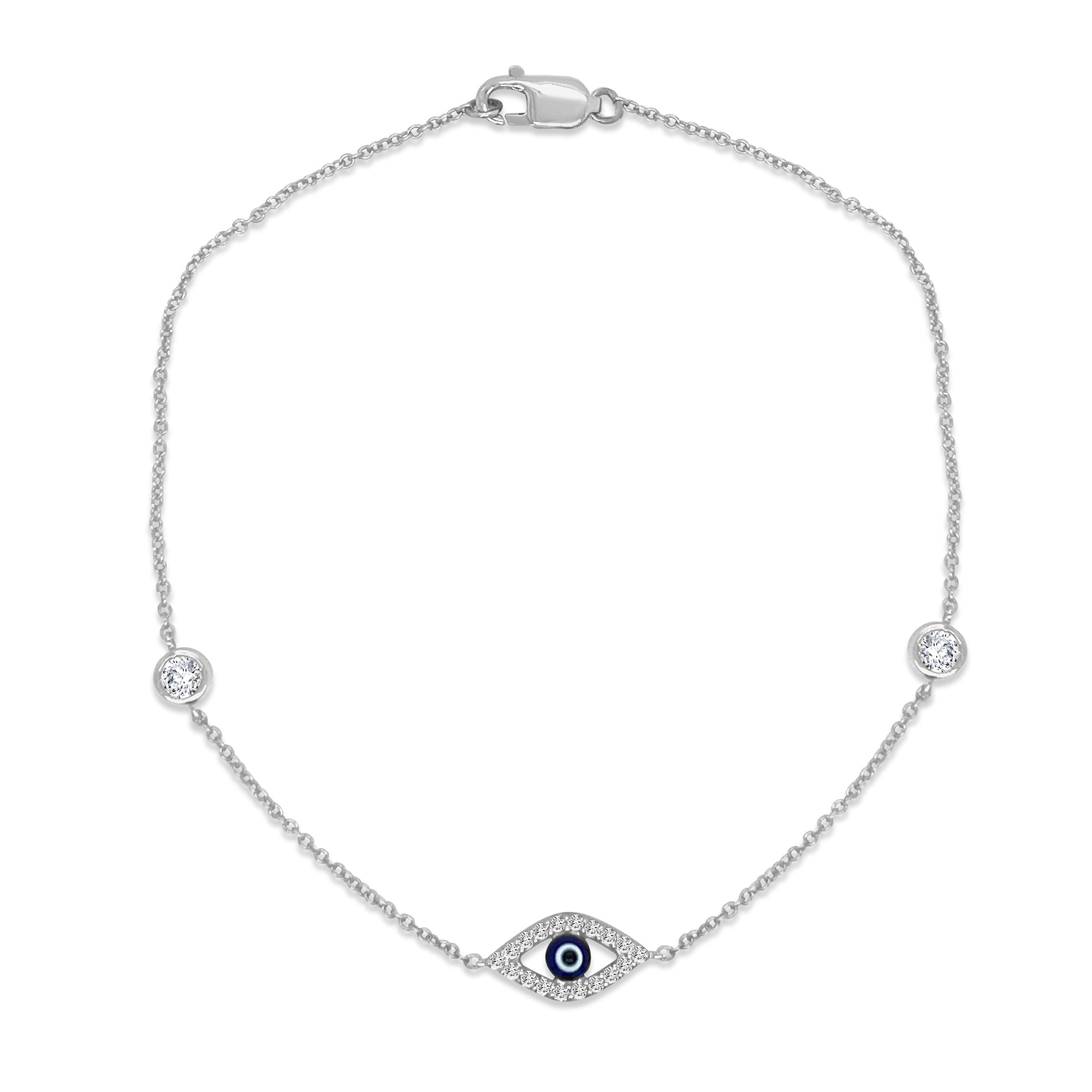 Divine Eye 14K White Gold Diamond Bracelet