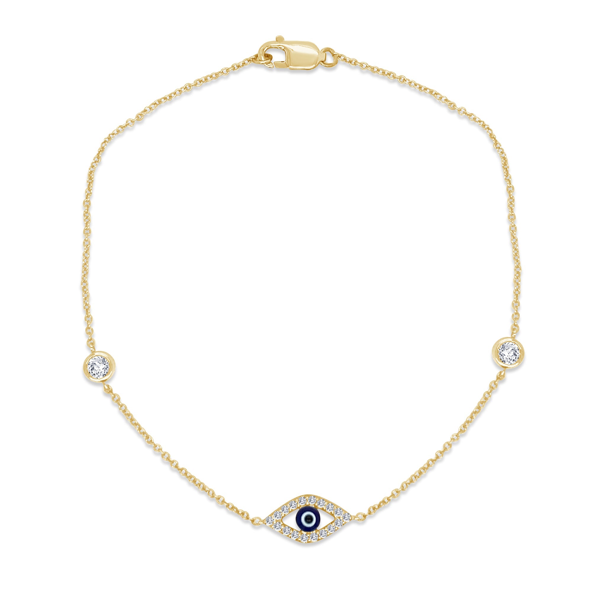 Divine Eye 14K Gold Diamond Bracelet