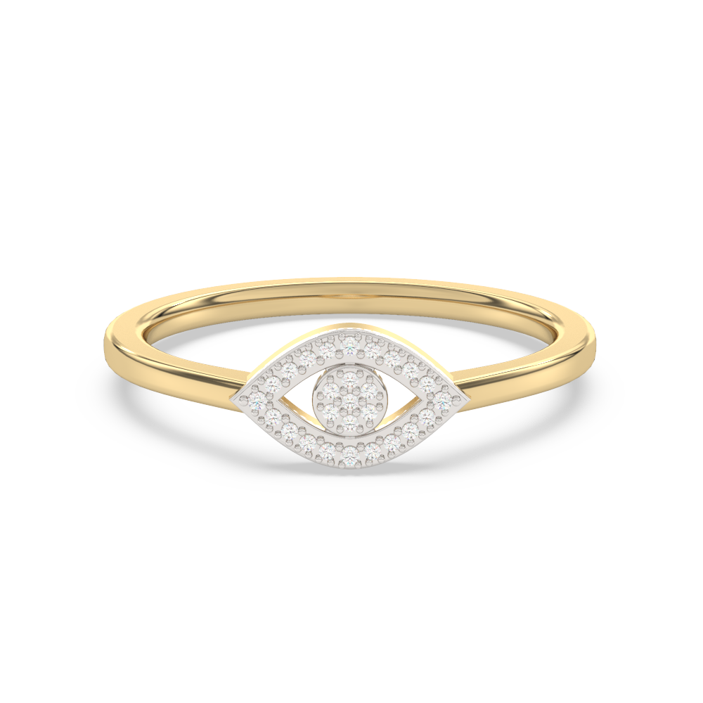 Divine Eye 14K Gold Diamond Ring