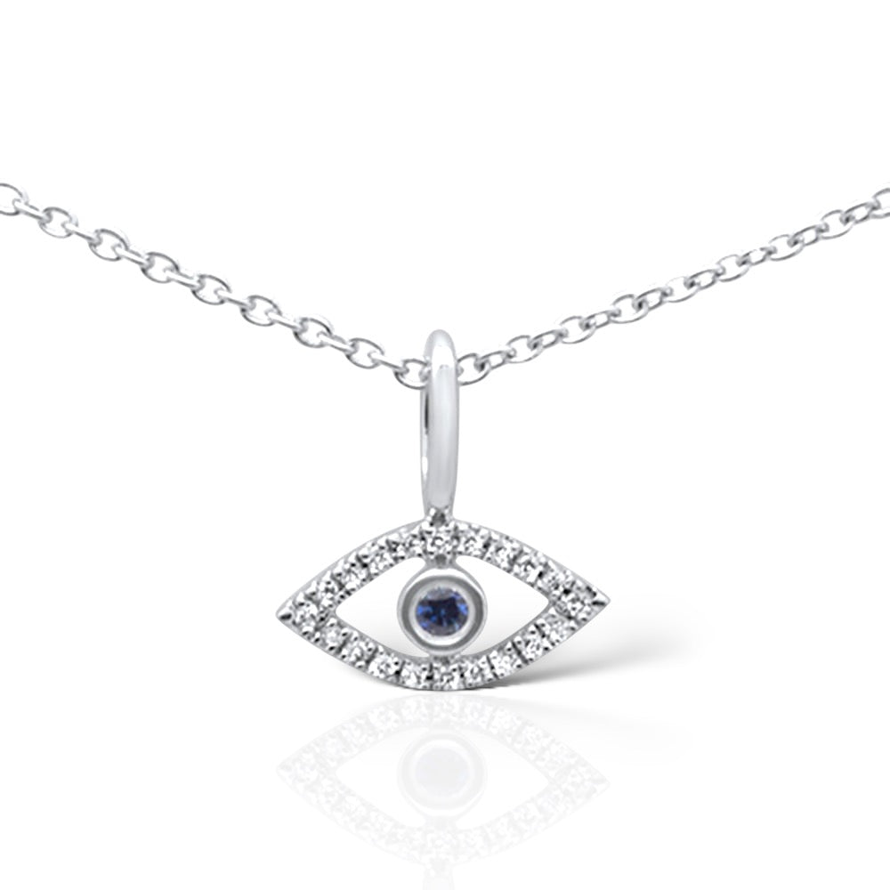 Divine Watch 14K White Gold Diamond Necklace