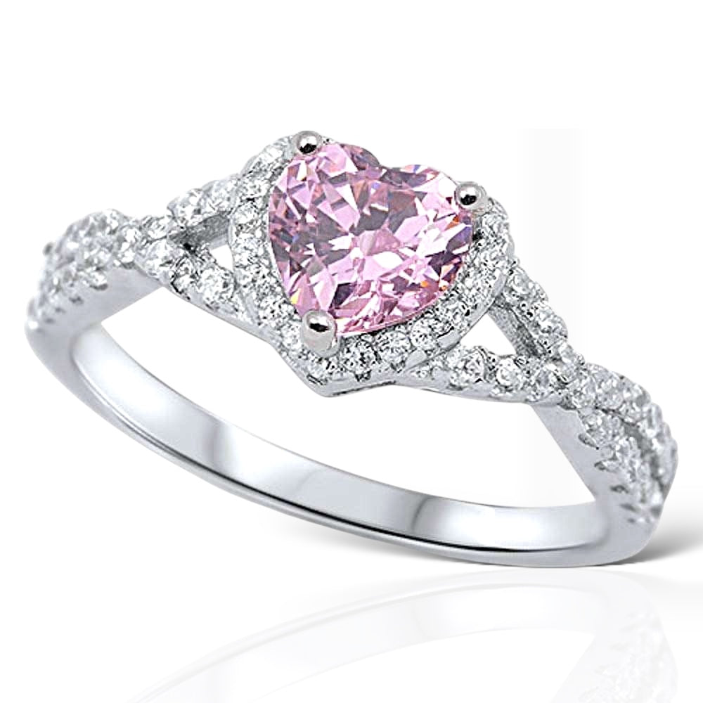 Enchanted Pink Topaz Promise Ring