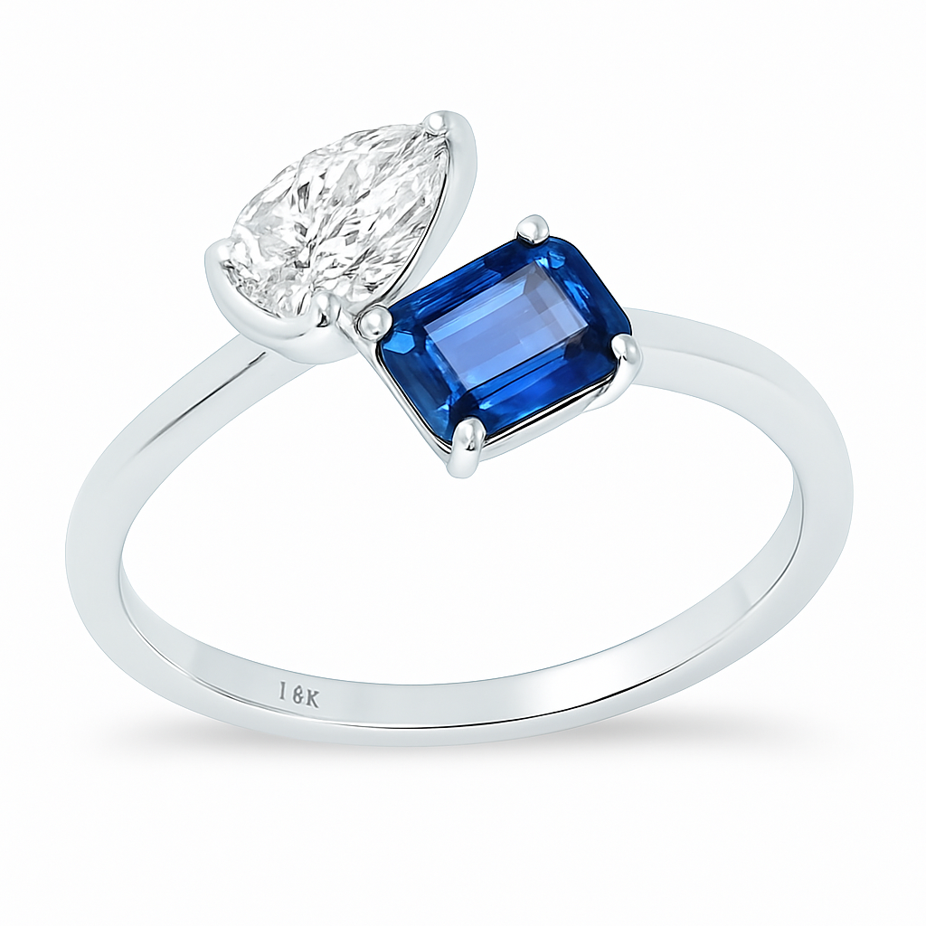 Blue Mirage 14K White Gold Diamond Ring