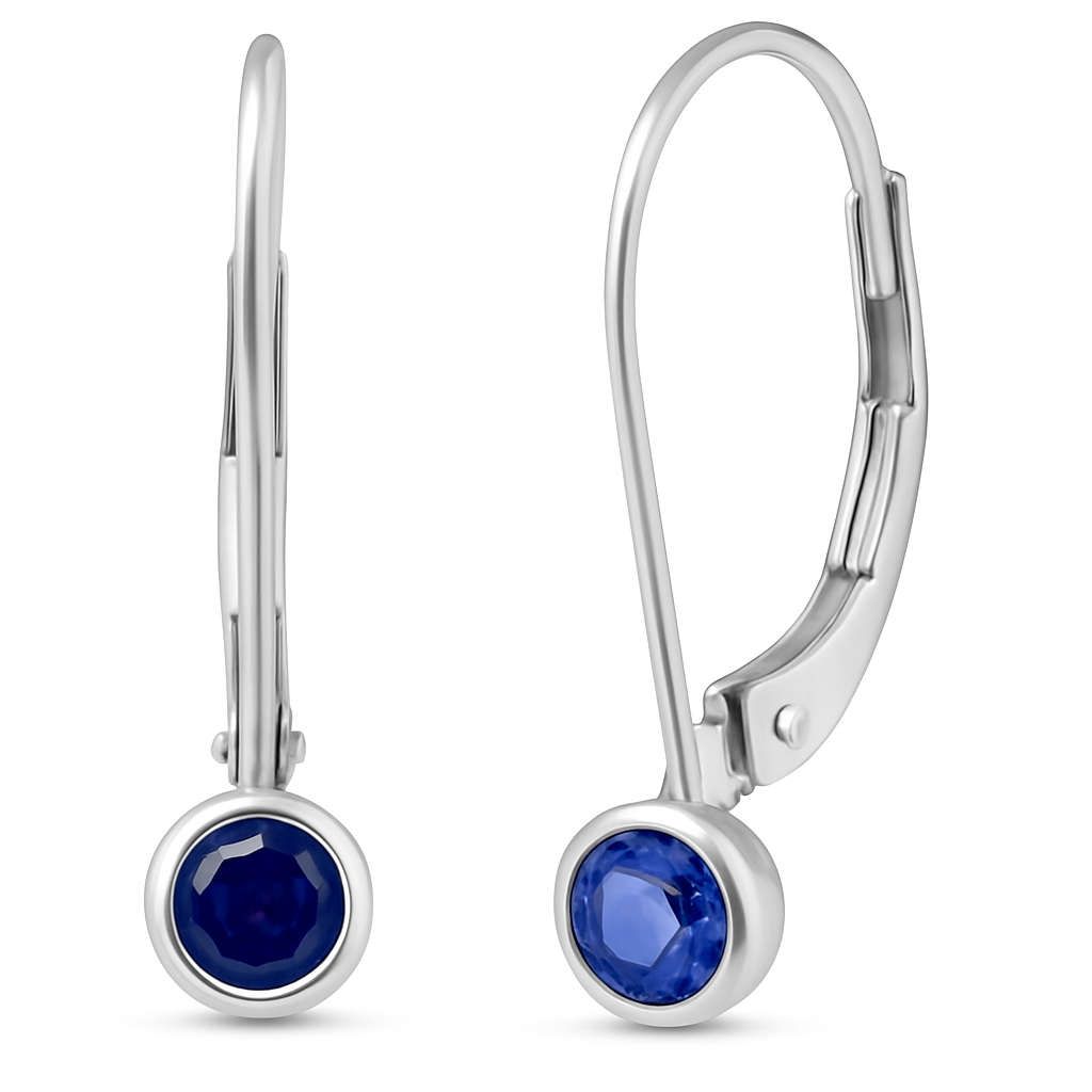 Glint Spark 14K White Gold & Sapphire Earrings